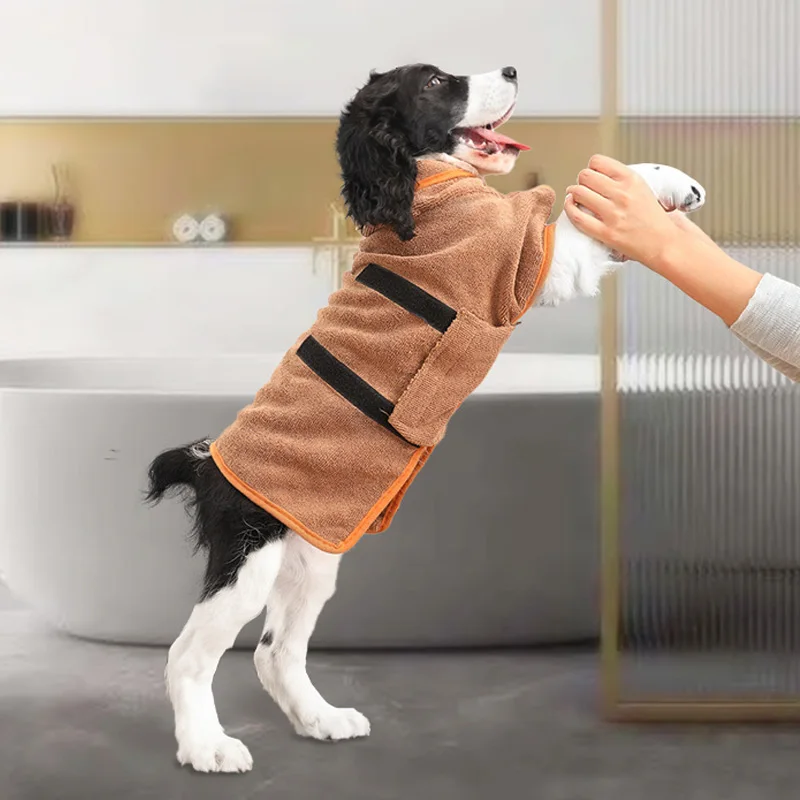 Albornoz absorbente para mascotas, de secado rápido Toalla de baño, accesorios para perros pequeños, medianos y grandes - imagen 2