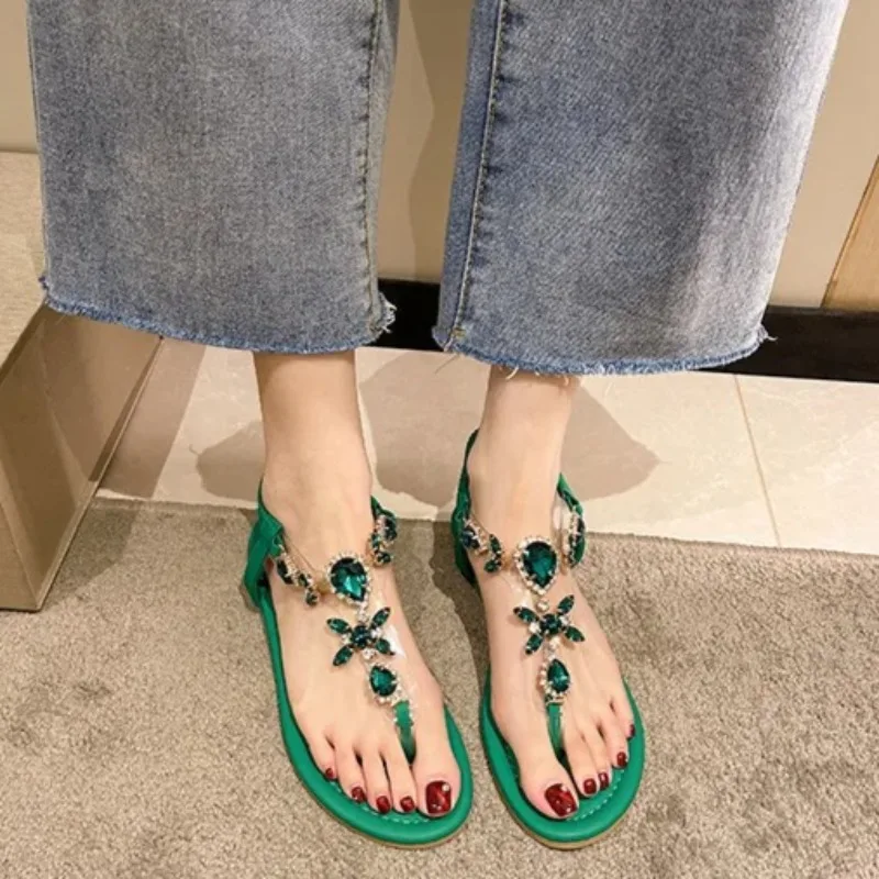 Sandalias de verano con pedrería para mujer – Casuales y lujo - imagen 3