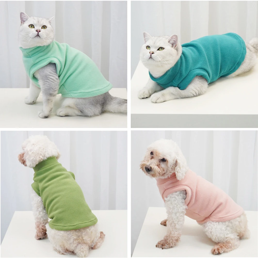 Chaqueta de lana para perros y gatos S a 8XL, ropa para mascotas de primavera y otoño para perros pequeños, medianos y grandes, chaleco para perros grandes, jerséis para gatitos - imagen 3