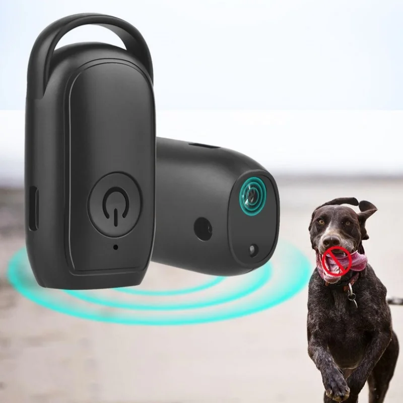 Repelente ultrasónico portátil para perros, dispositivo de entrenamiento de larga distancia, recargable por USB, con LED, defensa al aire libre, antibarkin - imagen 2