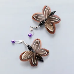 2 uds cabeza mariposa simulada para Teaser Stick - juguete de gato
