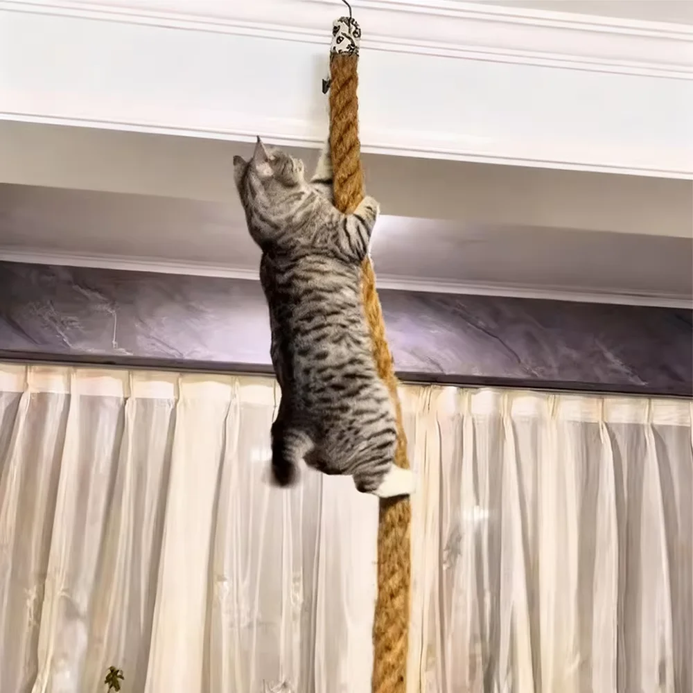 Estantes de escalada para gatos en pared con hamaca y rascadores - imagen 5