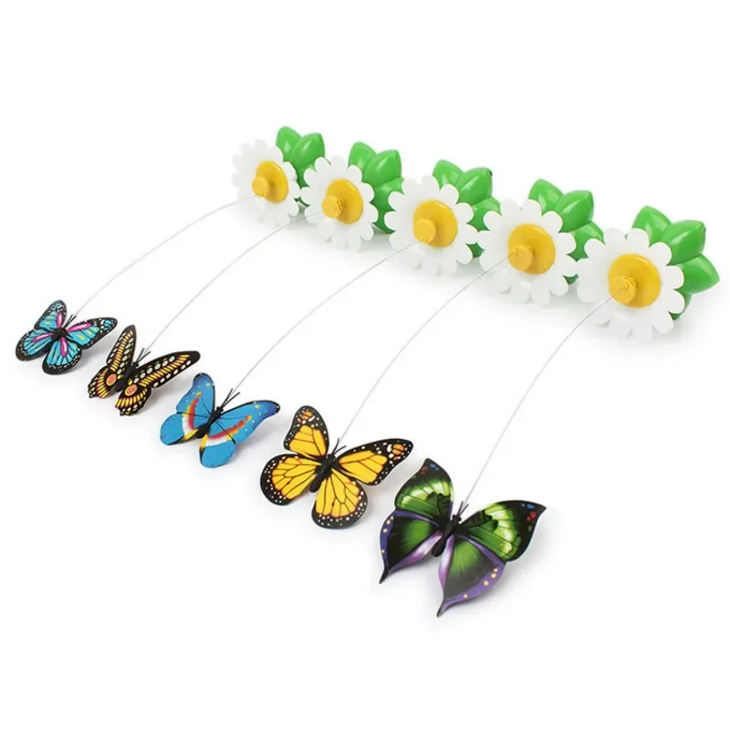 Juguete para Gato giratorio eléctrico, mariposa voladora, pájaro, rompecabezas automático para gatos, juguetes de entrenamiento inteligente, juguete divertido, suministros para mascotas - imagen 4