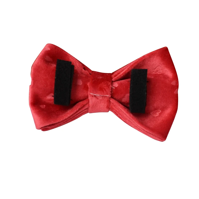 Collar con estampado en forma de corazón rojo, tela de terciopelo personalizada para el Día de San Valentín, suministros para perros, accesorios de oro rosa, franela 27 - imagen 2