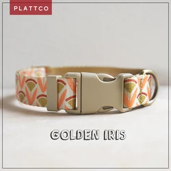 Collar personalizado de lujo para perros con nombre - Iris dorado