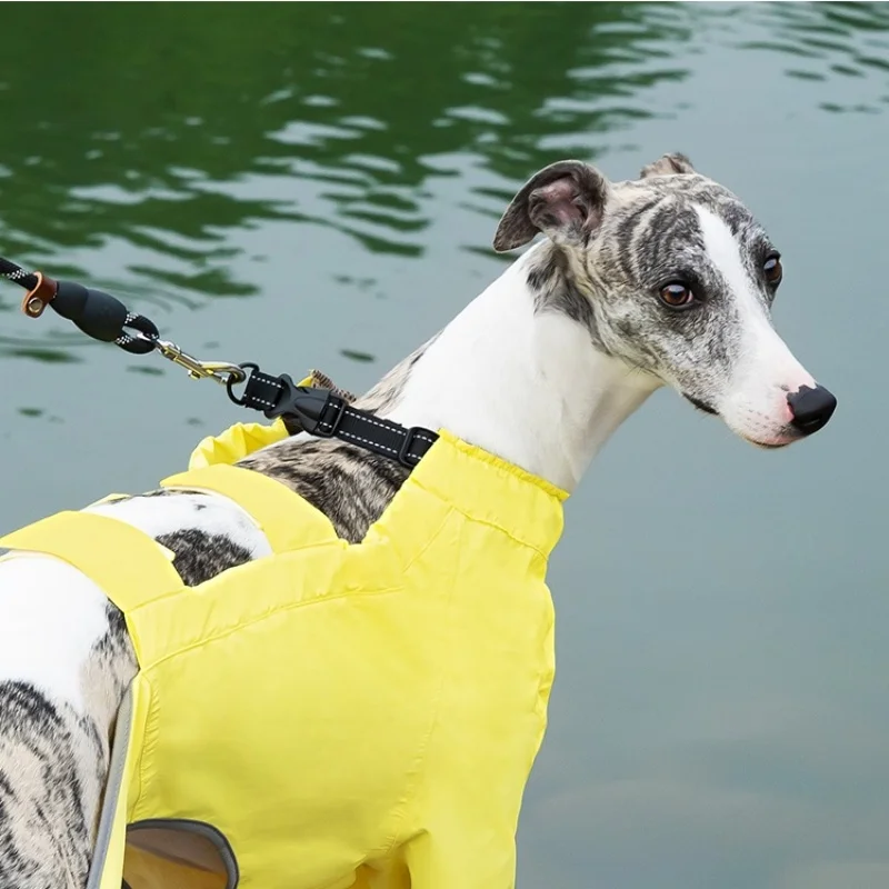 Chubasquero reflectante con capucha para perros, Poncho dividido con capucha, ropa impermeable para la lluvia para mascotas, impermeable ligero para perros medianos y grandes, 2 uds. - imagen 3
