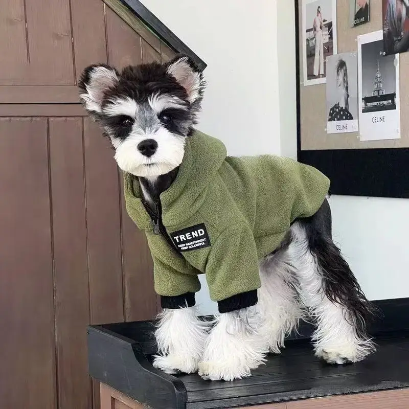 Suéter cálido de invierno para perros pequeños, sudadera gruesa para mascotas para Schnauzer, caniche, Pomerania, traje para clima frío