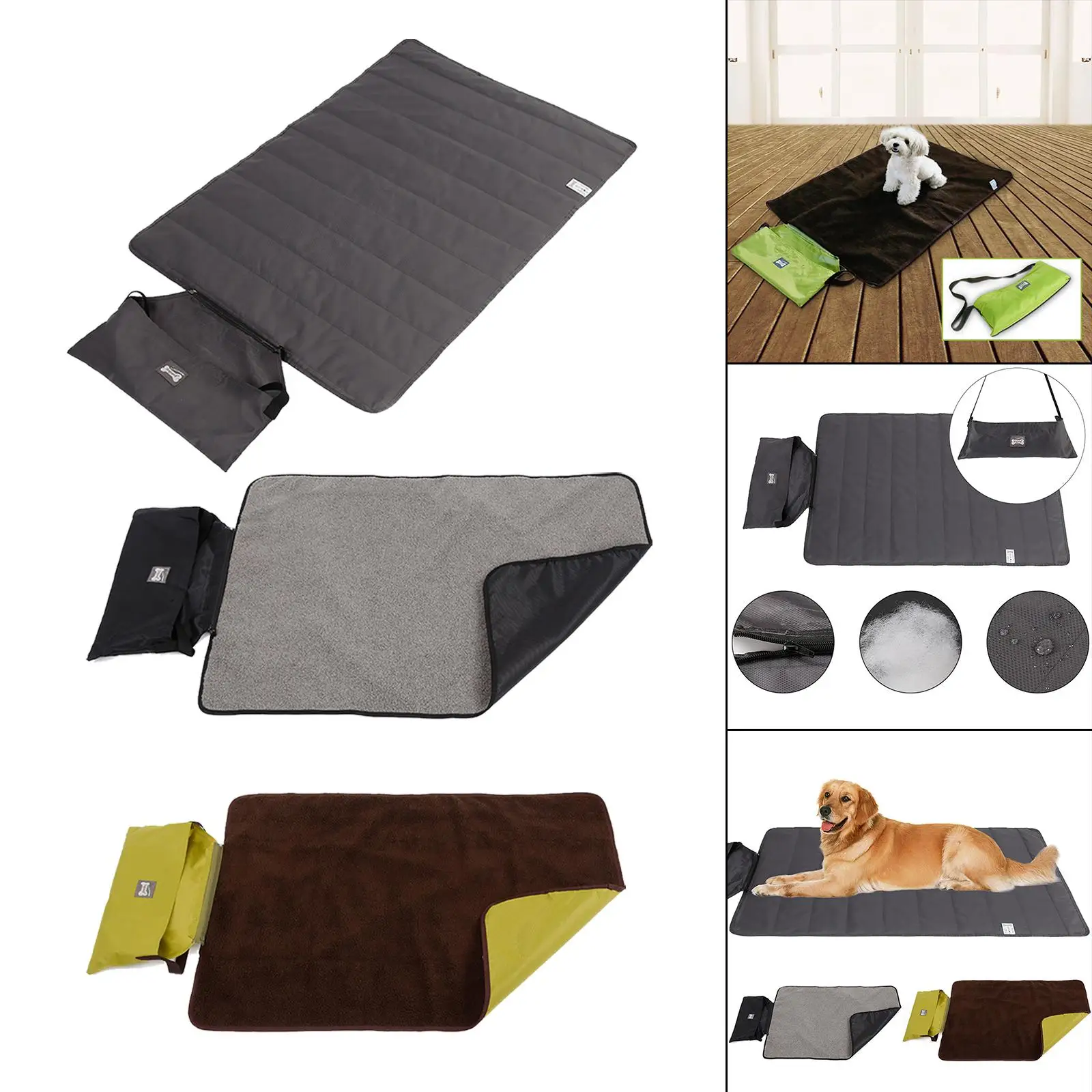 Alfombrilla duradera para perro, cama plegable impermeable para mascotas, perrera para acampar al aire libre, Viajes - imagen 4