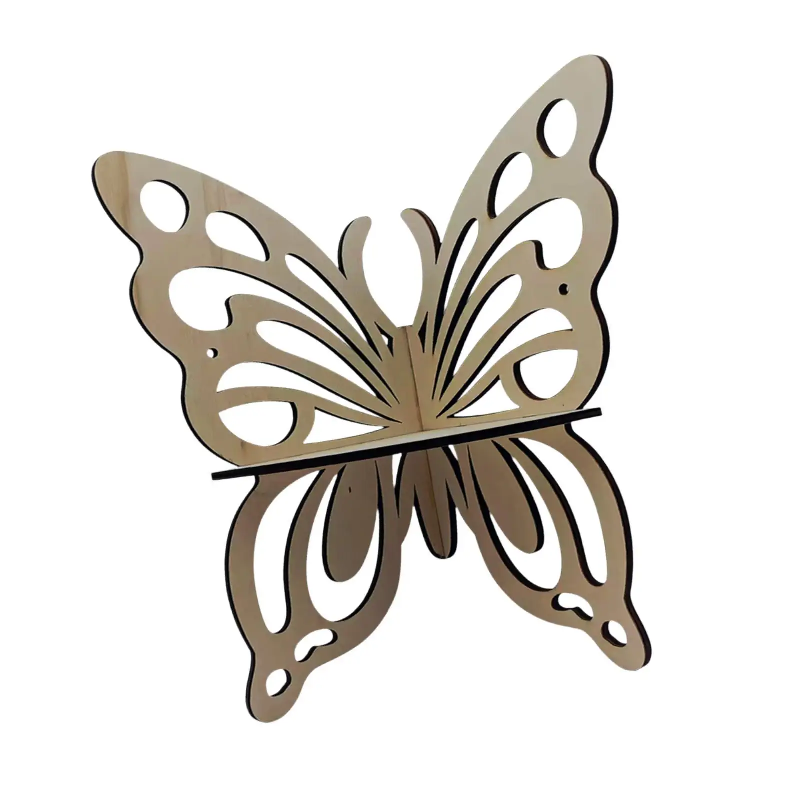Estante Esquinero Flotante de Madera en Forma de Mariposa Boho - imagen 3