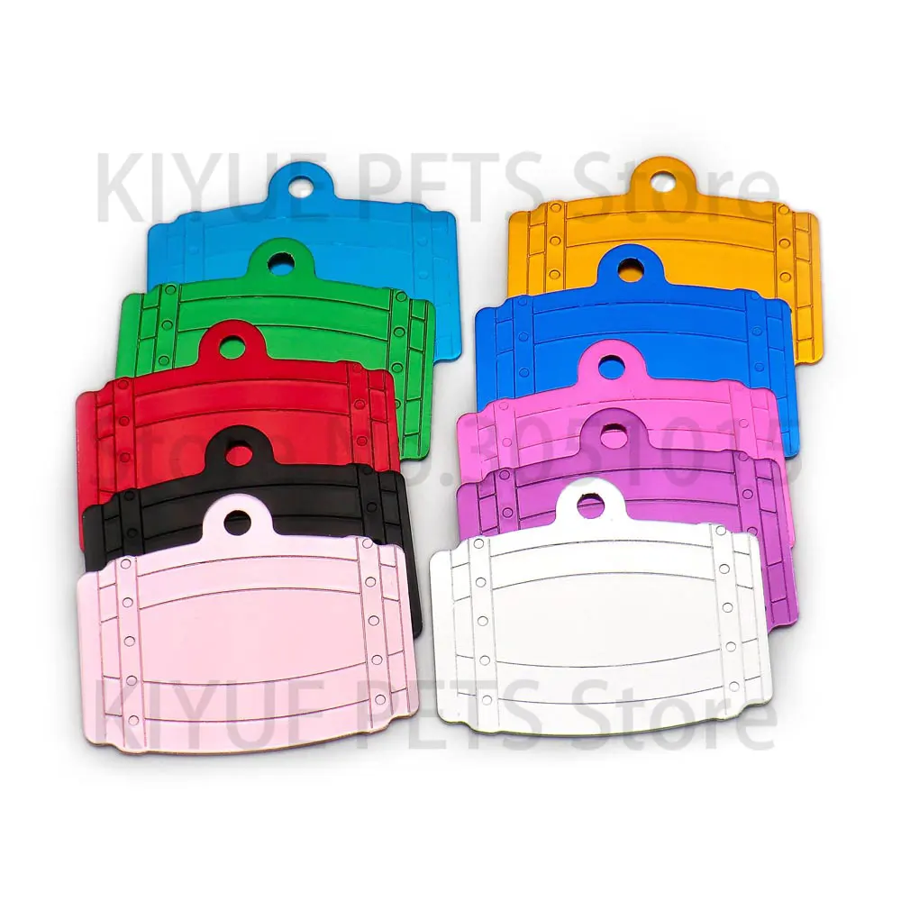 Etiquetas de identificación personalizadas para mascotas, accesorios para Collar de cubo de hueso, grabado en blanco, 20 piezas, venta al por mayor - imagen 4