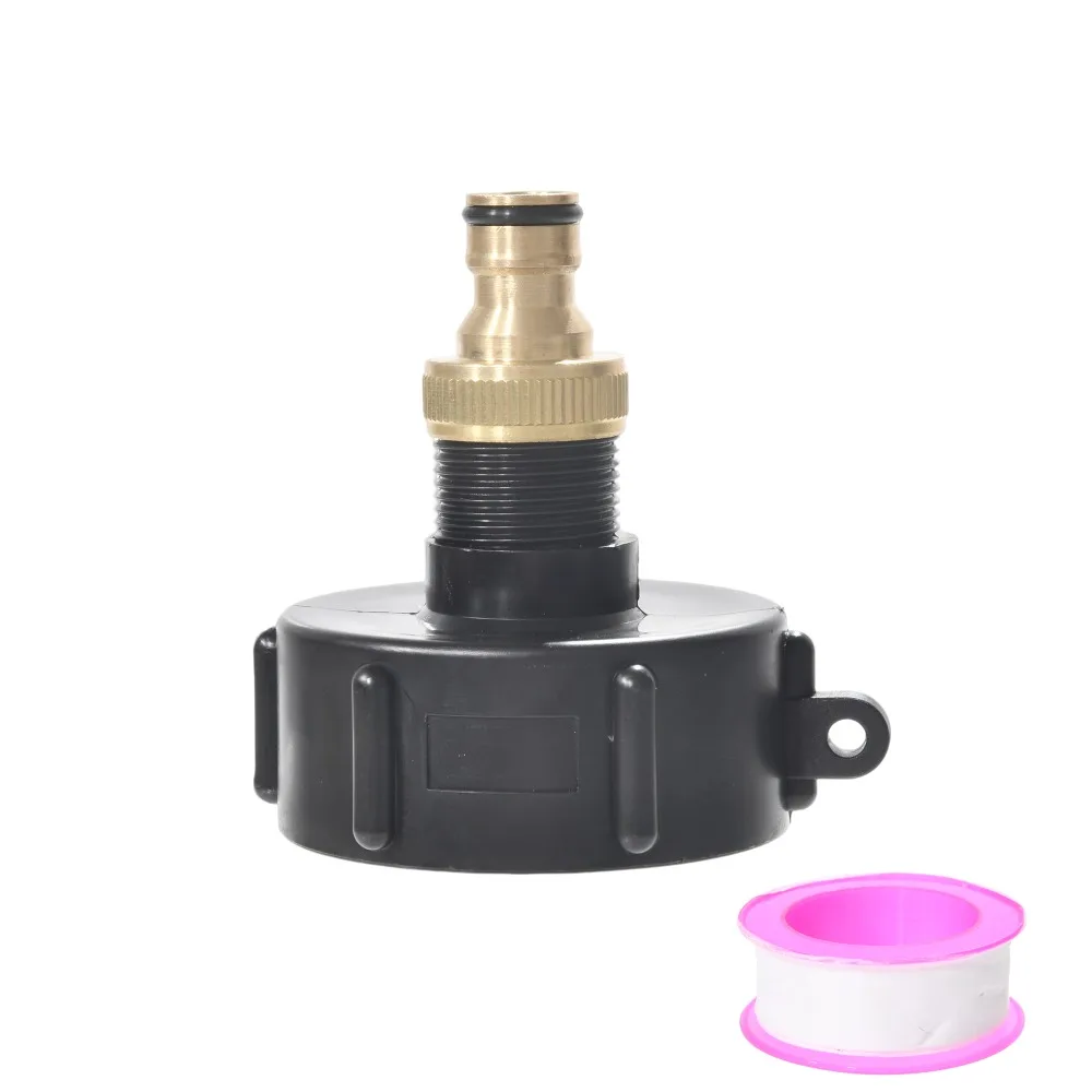 Grifo de plástico duradero con conector de manguera de jardín, grifo a prueba de fugas para colección de agua de lluvia, riego de césped, IBC, 1 Juego - imagen 5