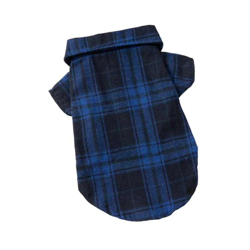 Camisa de algodón a cuadros para perros pequeños y gatos - imagen 4