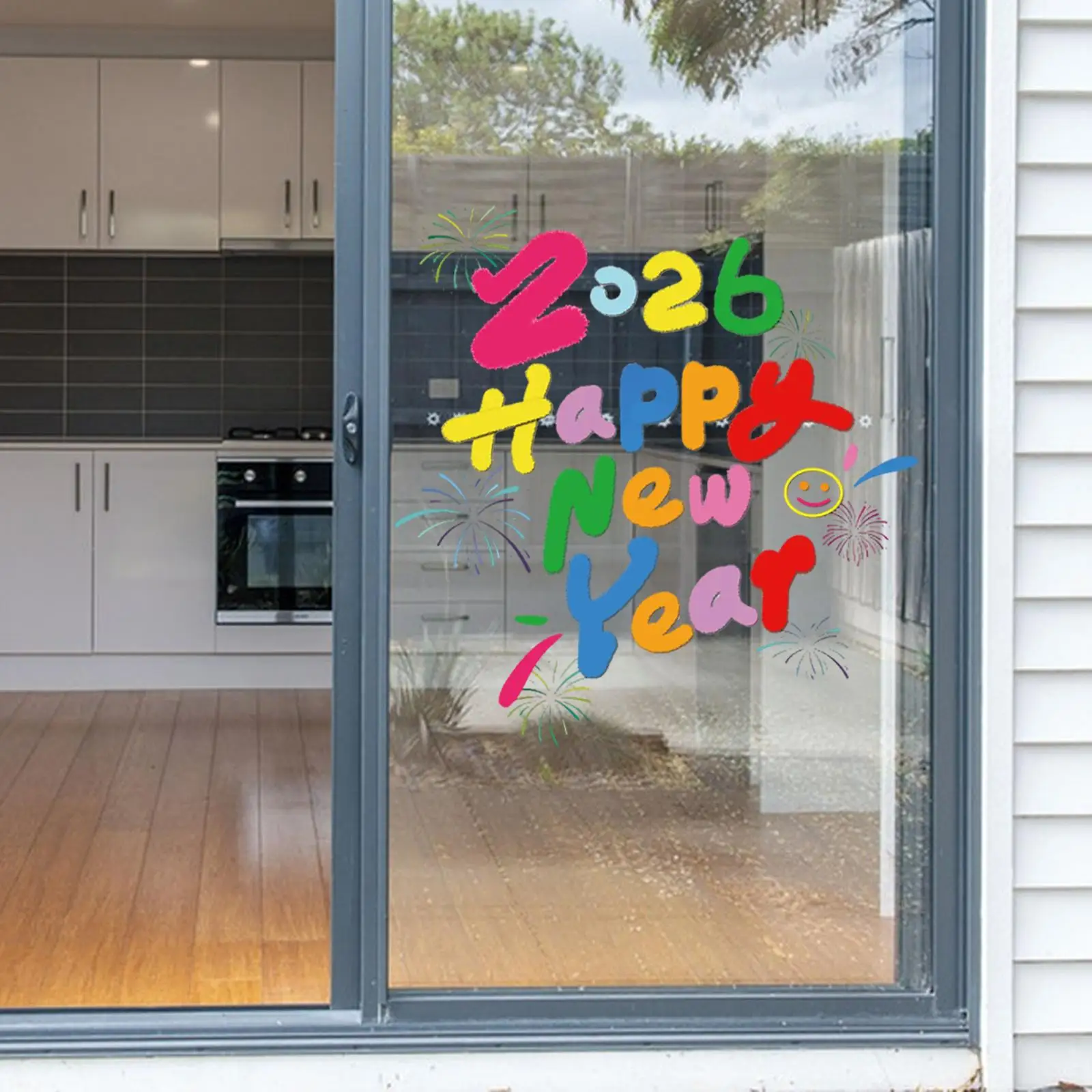 New Year Window Clings PVC Cartoon Horse Decal Festive Static Sticker for Chinese New Year Home Decor Party Events