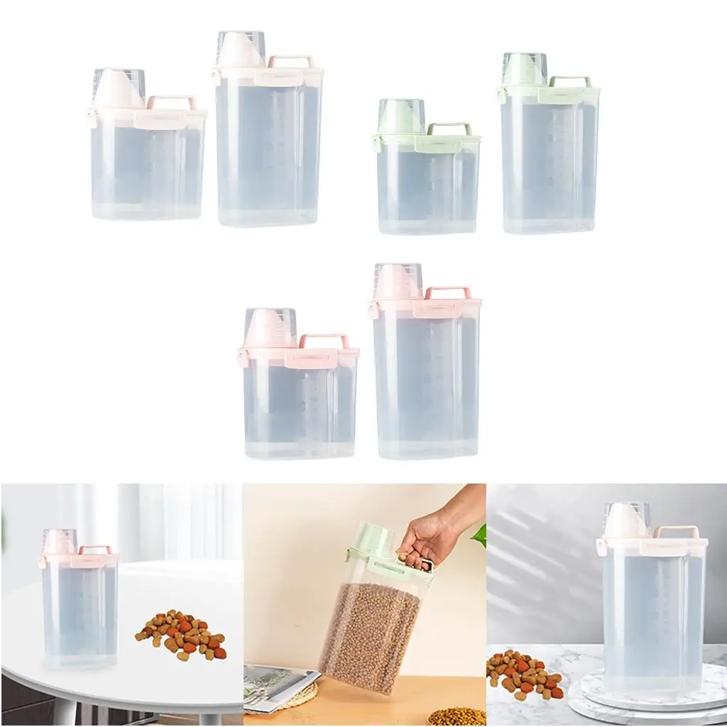 Dogs Bowl Dog Food Box with Measuring Cup Pet Feeder Bucket Pet Feed Container Food Storage Barrel Measuring Cup Sealed Barrel Dogs Bowl Dog Food Box with Measuring Cup Pet Feeder Bucket Pet Feed Container Food Storage Barrel Measuring Cup Sealed Barrel