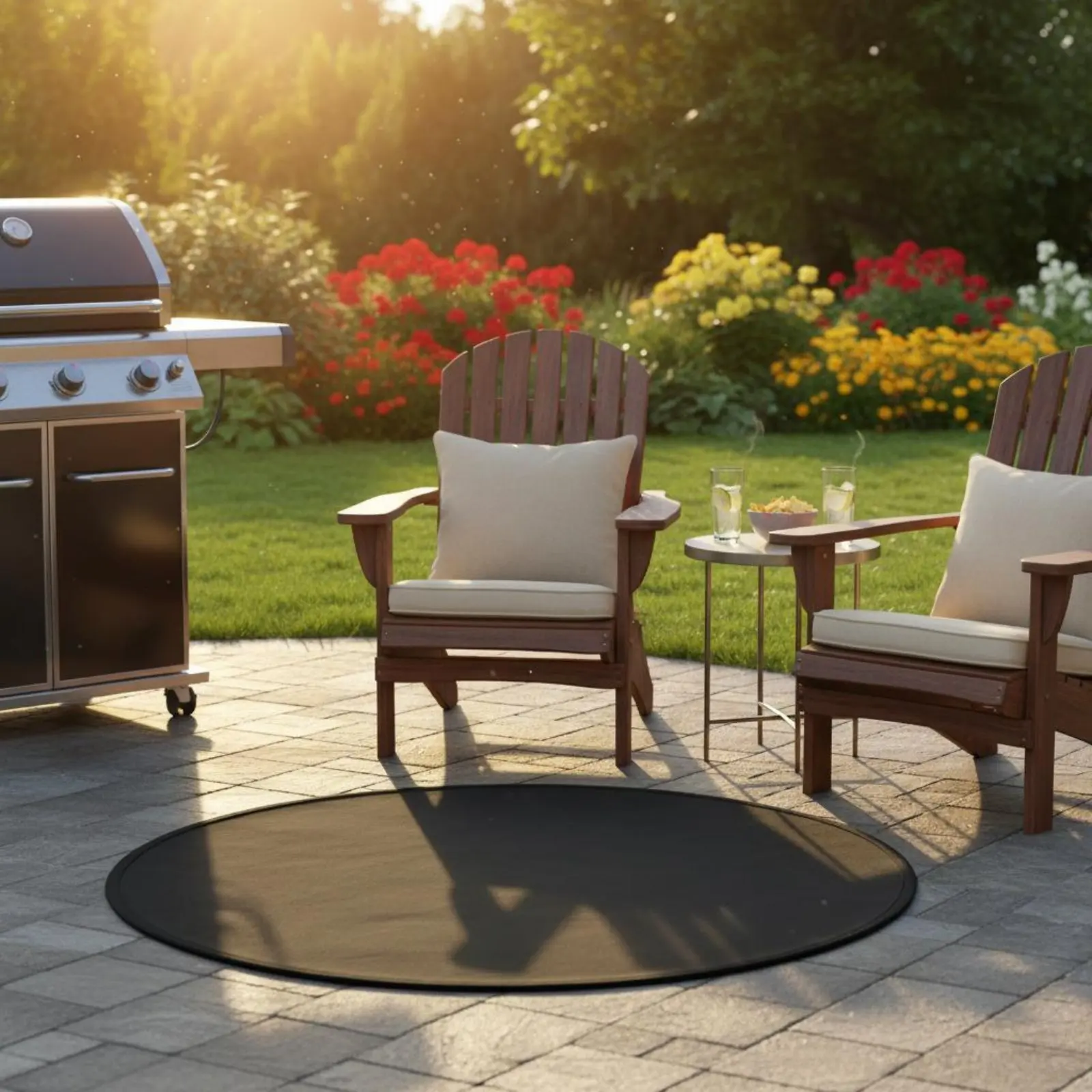 Alfombra ignífuga para chimenea duradera para gatos y perros - imagen 4