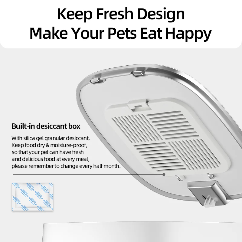 Robeco-Alimentador automático para perros, dispensador inteligente de comida con Control remoto, botón WiFi, suministros de alimentación para gatos y mascotas - imagen 5