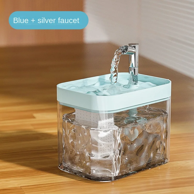 Blue silver faucet