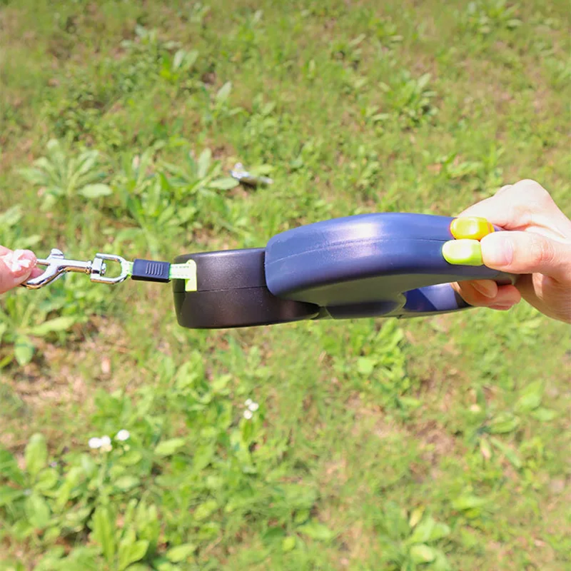 Correa automática para mascotas de alta calidad, doble para perros pequeños y medianos, para caminar de noche, ruleta retráctil, correas para cachorros y perros con luz - imagen 5