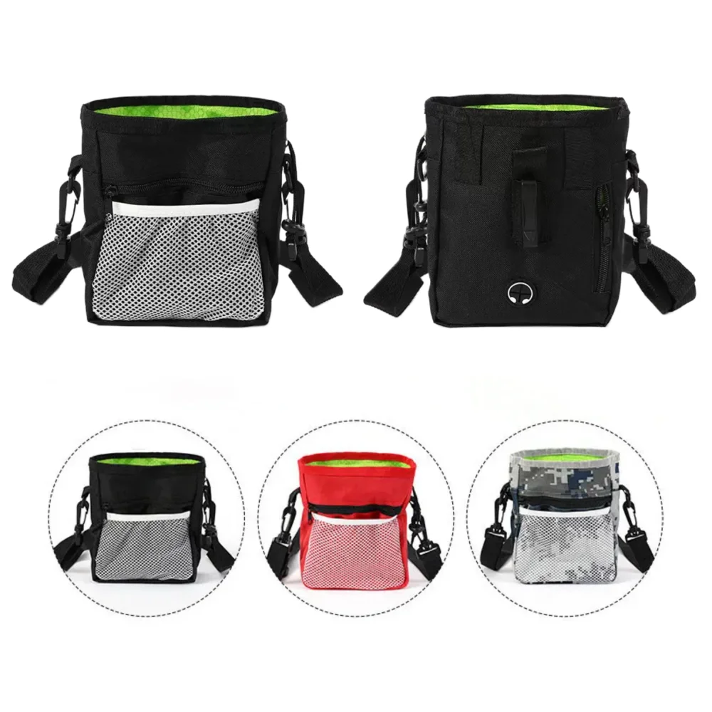 Bolsa de golosinas para perros, bolsa de entrenamiento para cachorros, bolsa portátil para aperitivos para mascotas, bolsa de golosinas para entrenamiento de perros, dispensador de bolsas de caca incorporado