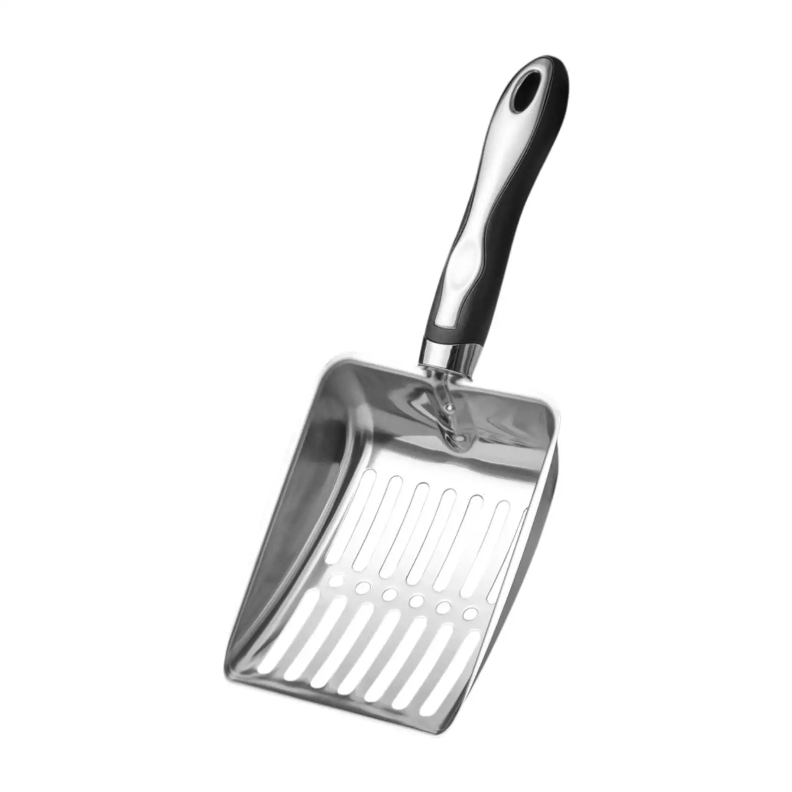 Stainless Steel Litter Scoop Deep Spade Sifter Long Handle Pet Cleaning Tools, Cat Sand Spade Kitty Scooper for Kittens