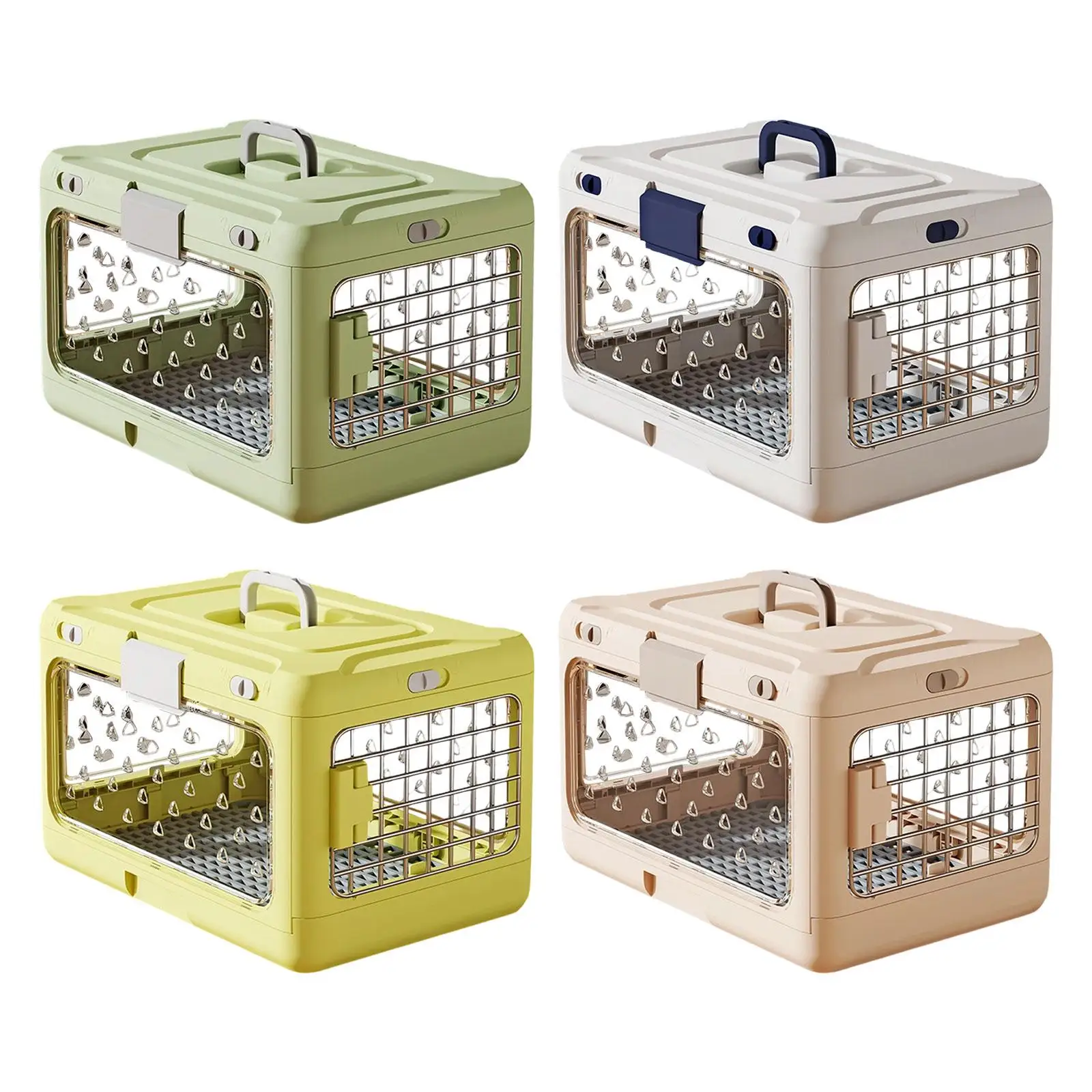 Jaula de viaje plegable resistente transparente para perros y gatos