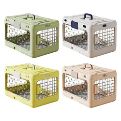 Jaula de viaje plegable resistente transparente para perros y gatos