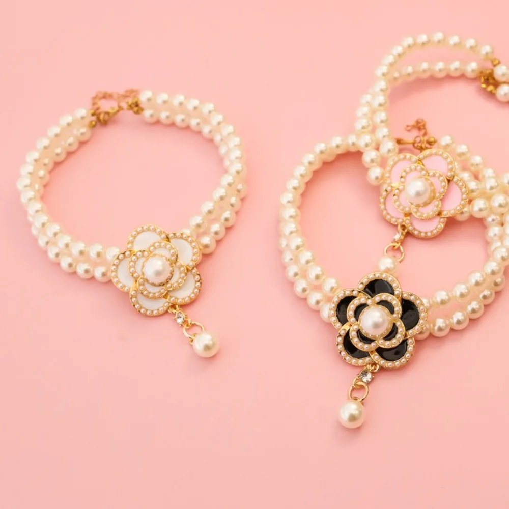 Collar para gatos y perros vintage floral sin cascabel – Elegante - imagen 4