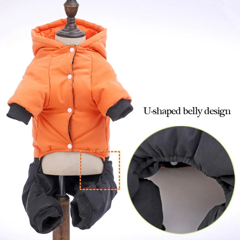 Monos cálidos para mascotas, Abrigo acolchado para cachorros, ropa impermeable para perros pequeños y medianos, prendas para Chihuahua, Invierno - imagen 4