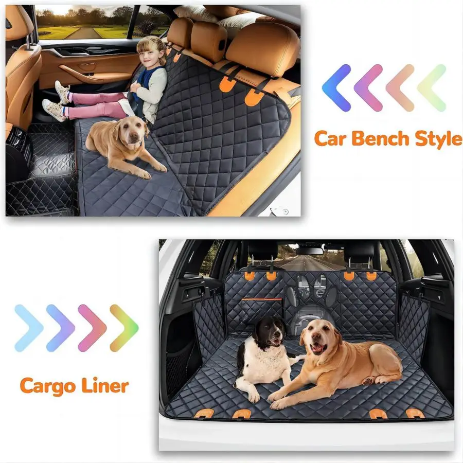 Funda hamaca trasera impermeable para perro con ventana de malla - imagen 2