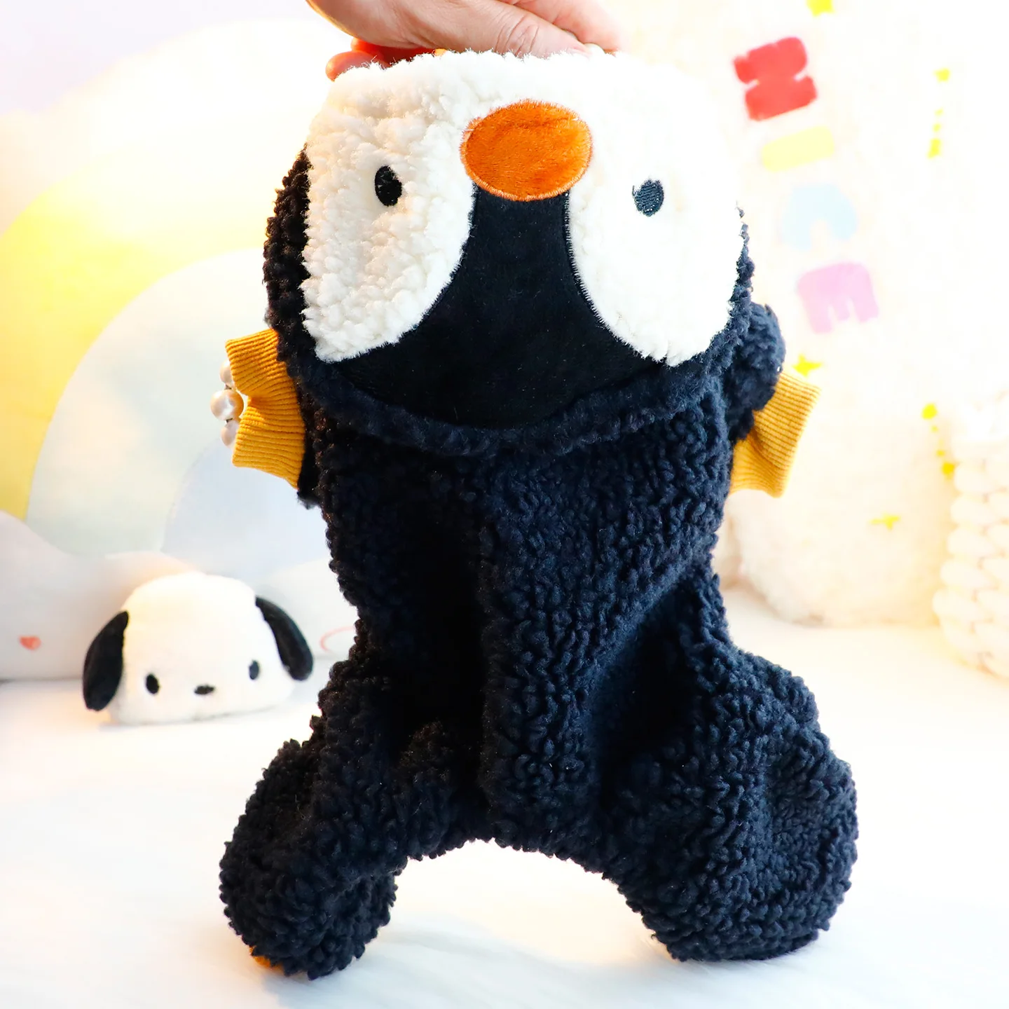 Ropa para perros Otoño e Invierno grueso lindo pingüino traje de cuerpo de tracción de cuatro patas suministros para mascotas para perros pequeños - imagen 2