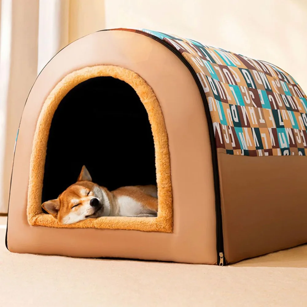 Cama litera para perros grandes cálida invierno lavable nido extraíble - imagen 3