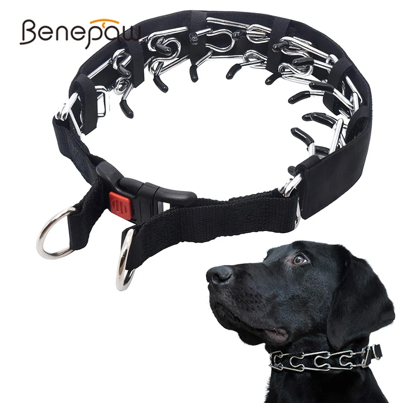 benepaw collar entrenamiento perros puntas cómodas hebilla presión liberación rápida collar pellizco perros pequeños medianos grandes