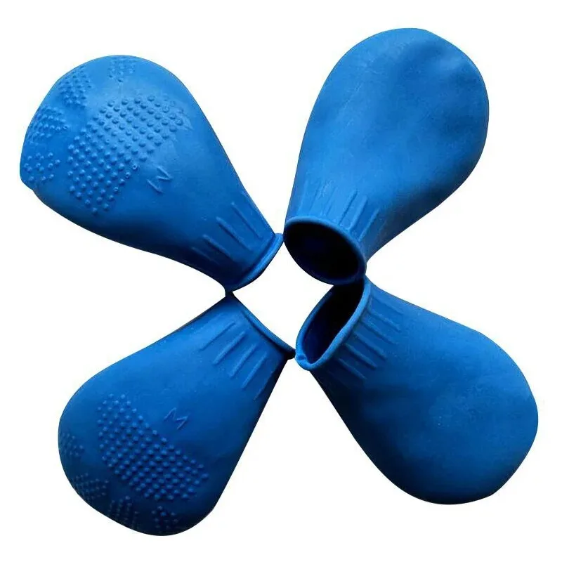 Botas de lluvia impermeables para mascotas, botines antideslizantes de goma para perros pequeños, medianos y grandes, 4 piezas - imagen 4
