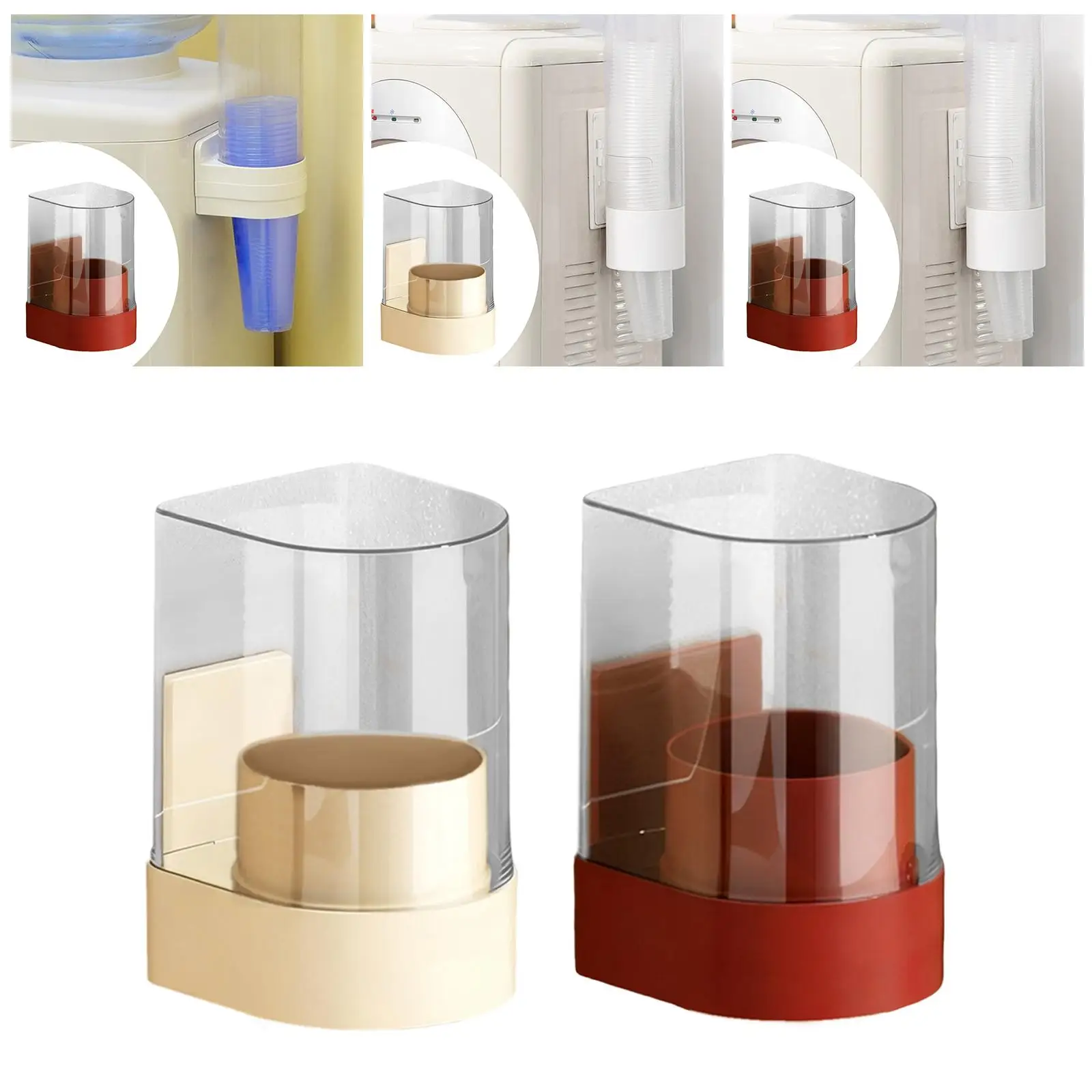 Dispensador de tazas, estante de almacenamiento de tazas, organizador de fácil dispensación, soporte para vasos de papel para baño, escuela, restaurante, cafetería, Hospital - imagen 4