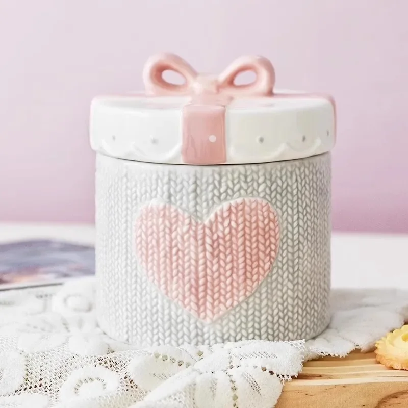 Tarro de almacenamiento de dulces sellado contra la humedad, color rosa, para mascotas pequeñas, gatos, perros, urna de Ángel, troqueles, producto conmemorativo de cremación - imagen 5