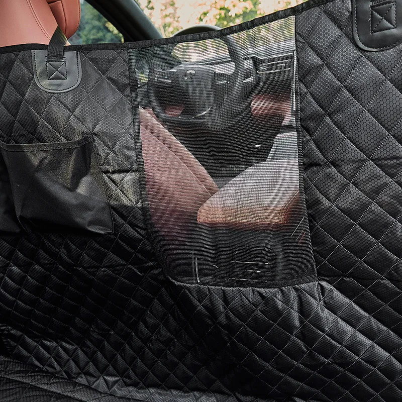 Alfombrillas de coche de viaje para mascotas, tela de alargamiento, Alfombrilla negra impermeable para cachorros, alfombra grande, suministros para gatos, camas y muebles, accesorios para perros - imagen 3