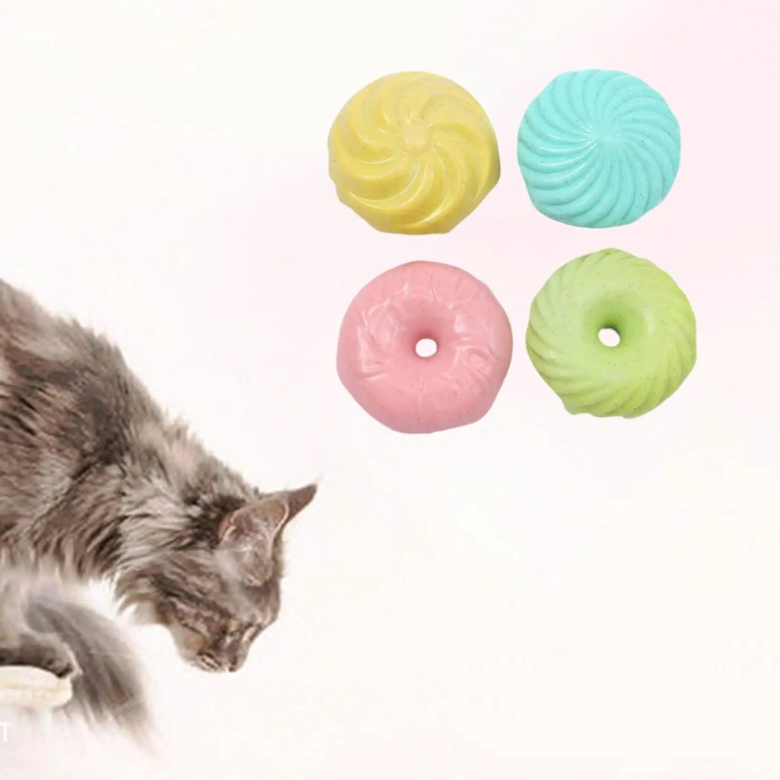 4x Ambientador sólido con Aroma para mascotas, accesorios con forma de Donut, bonito para armario y lavandería - imagen 3