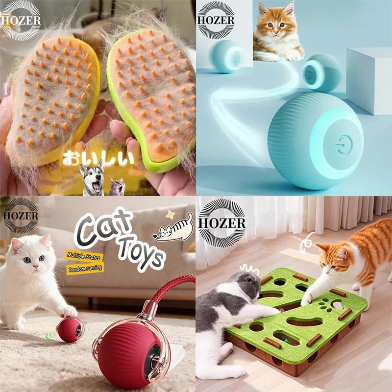 Juguetes interactivos para gatos con varita, ratón, campana y pelota - imagen 5
