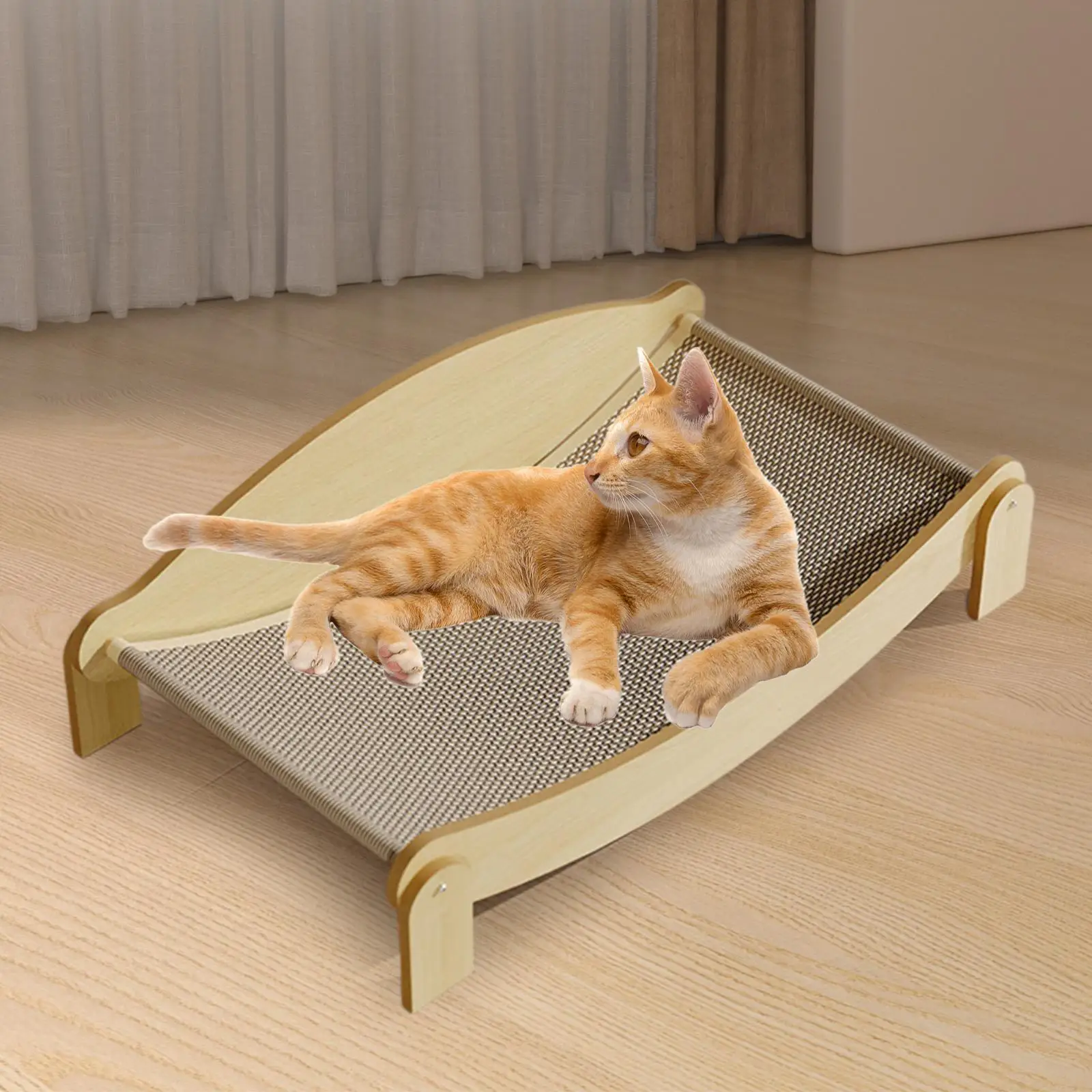 Cat Scratcher Lounge Chair Furniture Protector Wear Resistant Pet Supplies Elevated Cat Bed for Kitty Kitten Cats Resting