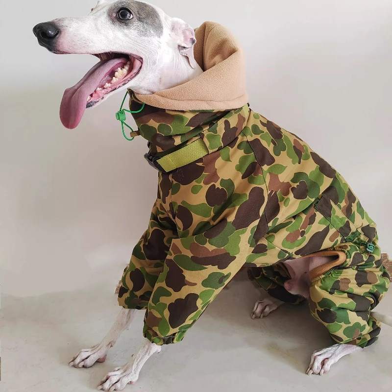 Ropa para perros al aire libre, ropa gruesa de invierno para perros grandes, impermeable, antidesgarro, accesorios de ropa para perros de otoño, abrigo, monos - imagen 4