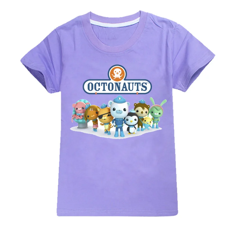 Camiseta de dibujos animados de Anime The Octonauts, camisetas de Cosplay para niñas y niños, camisetas gráficas Kawaii, camisetas 100% de algodón, regalos de cumpleaños para niños - imagen 5