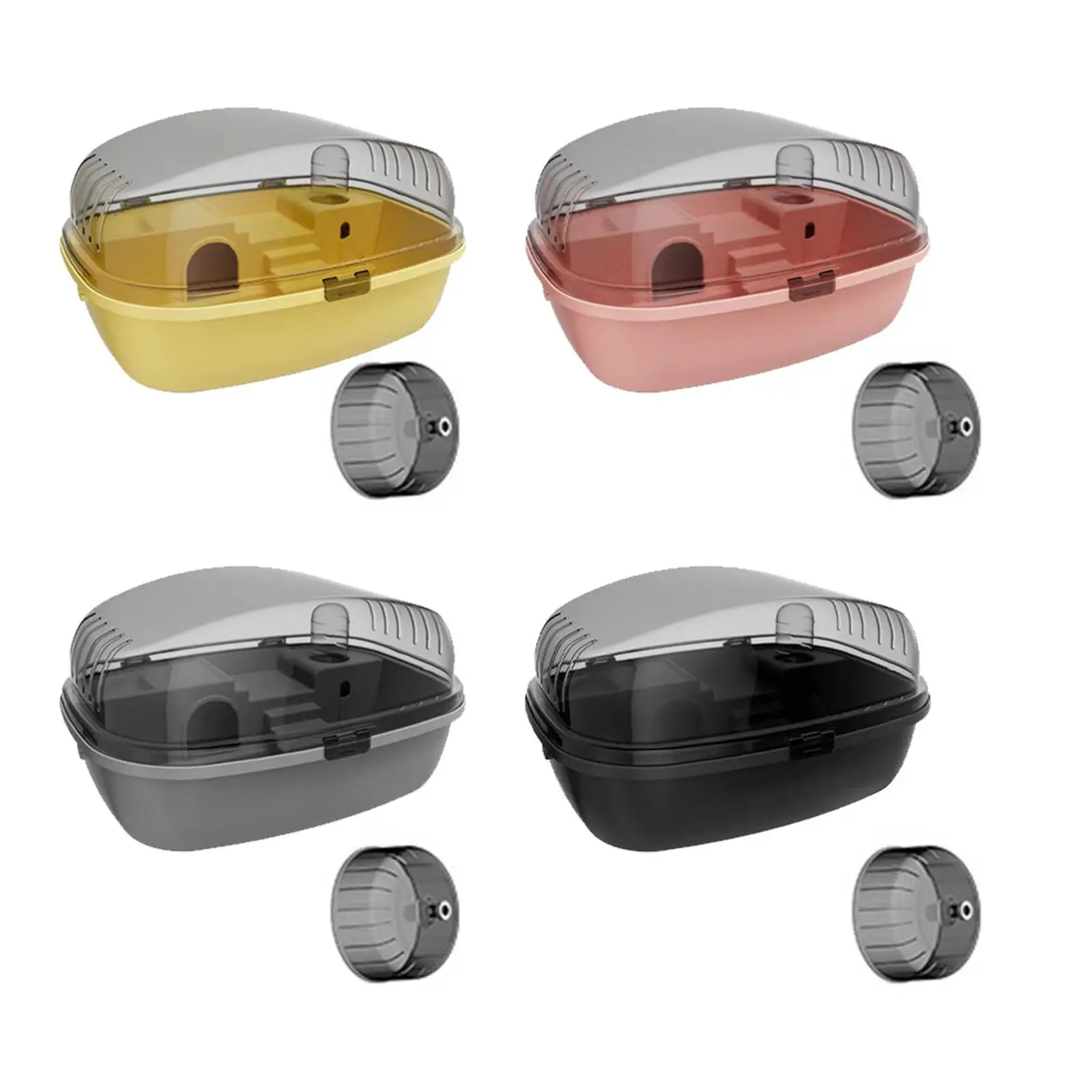 Hamster Cage Openable Top Sugar Glider Hedgehog Bunny Breathable Portable Transparent Guinea Pigs Gerbils Rats Mice Habitat