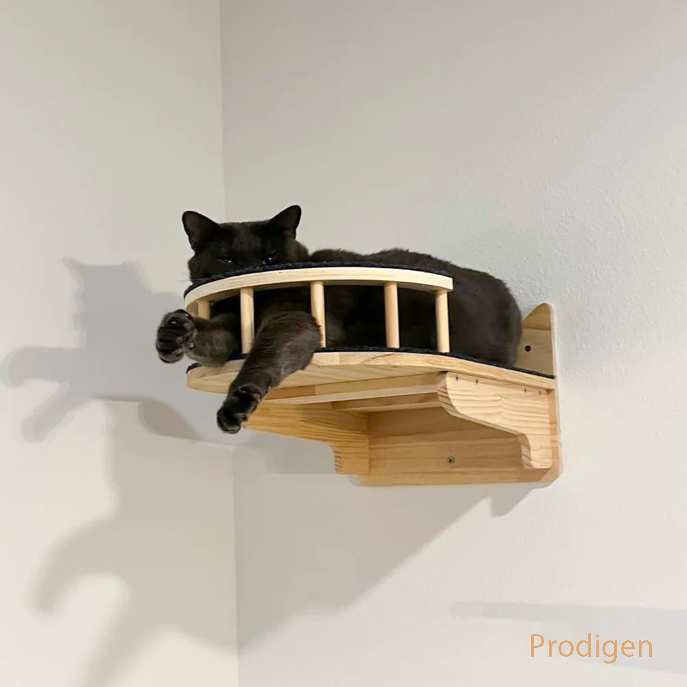 Accesorios de pared para gatos, marco de escalada para gatos, tablero rascador para gatos montado en la pared, muebles, árbol para gatos, hamaca, escalera para gatos - imagen 5