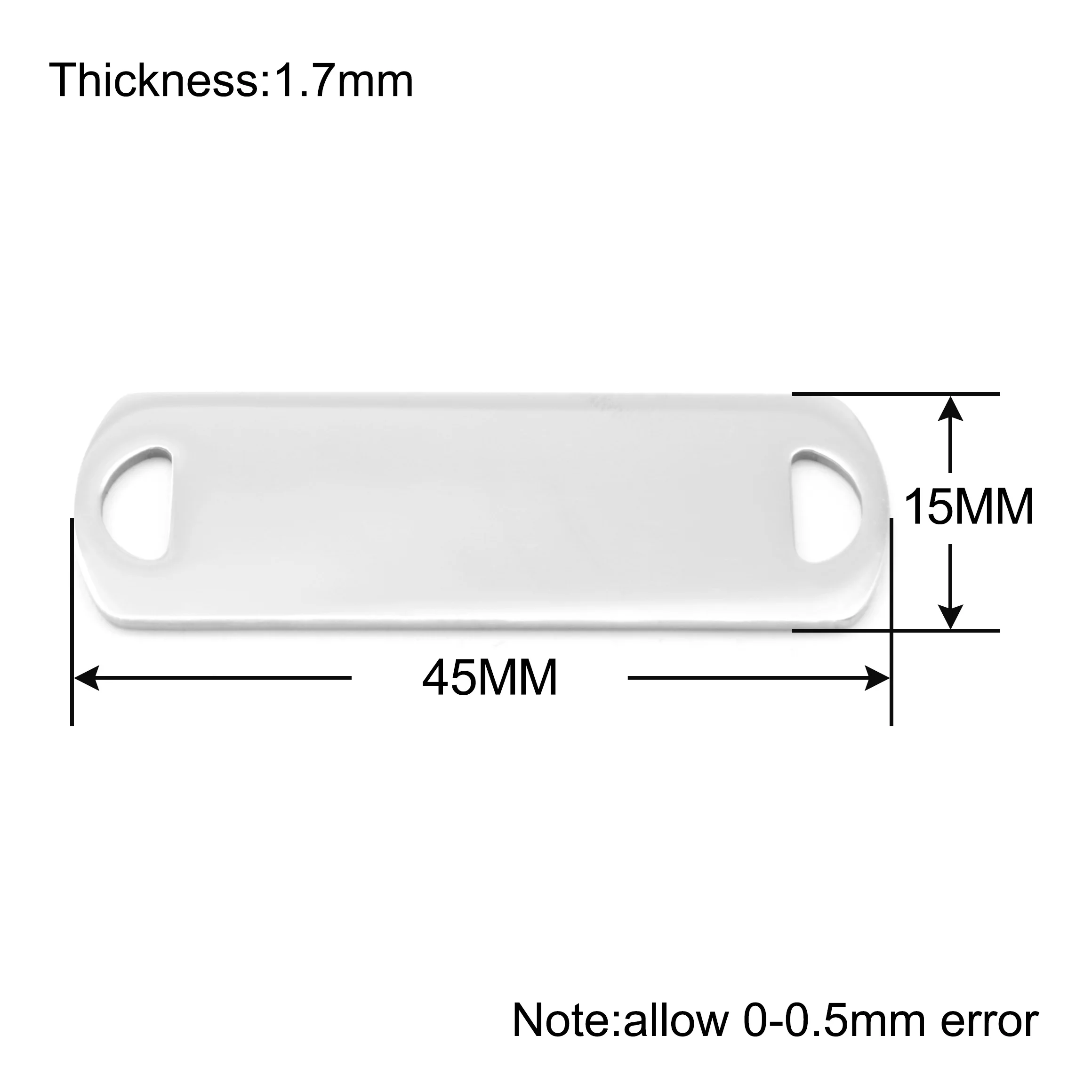 100 Uds. Colgante de Collar en blanco con espejo de acero inoxidable, etiqueta de personalidad grabada con láser, joyería de identidad para perro, decoración de moda - imagen 2