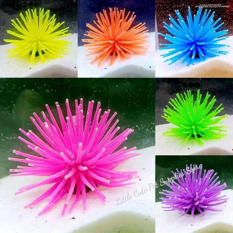 1 Uds. De silicona para acuario, pecera, planta de Coral Artificial, adorno subacuático, decoración colorida, pez Coral, adorno acuático - imagen 2