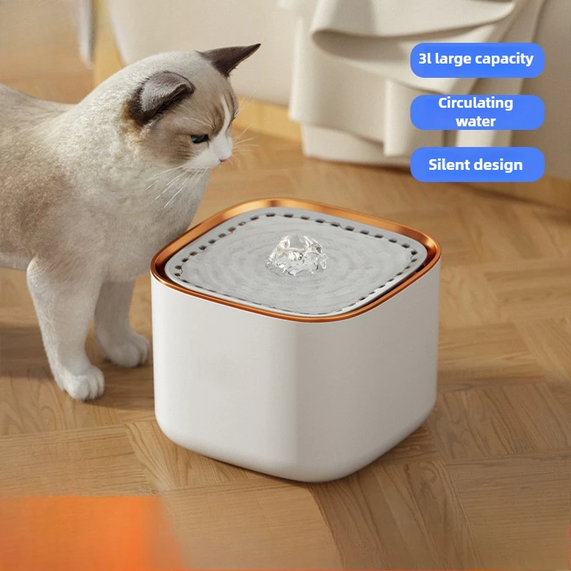 Dispensador de agua para gatos, filtro automático, circulación de alimentos para perros, dispensador de agua para perros de gran capacidad, suministros inteligentes para mascotas