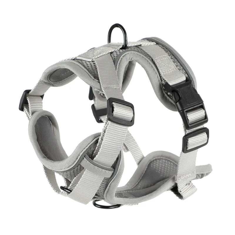 Correa para el pecho para mascotas, ropa para el pecho y la espalda, tipo chaleco, correa para perro, cuerda reflectante, antirotura, transpirable, correa para perros medianos y pequeños - imagen 3