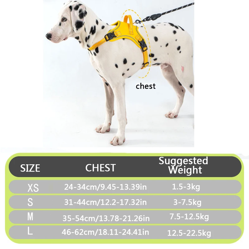 Arnés para perros, sillín para mascotas, estructura de desgaste rápido, protección, correa para el pecho ultraligera, chaleco de seguridad antirotura a prueba de explosiones para perros - imagen 2