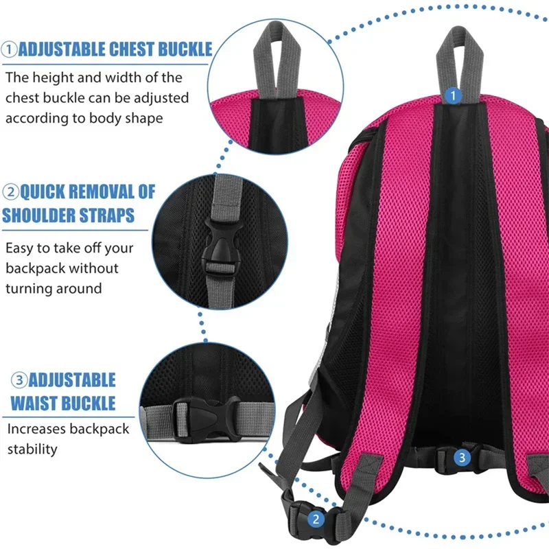 Mochila transportadora para mascotas, mochila frontal plegable para gatos y perros, bolsa de viaje con diseño de cabeza transpirable, bolso de hombro para perros al aire libre - imagen 4
