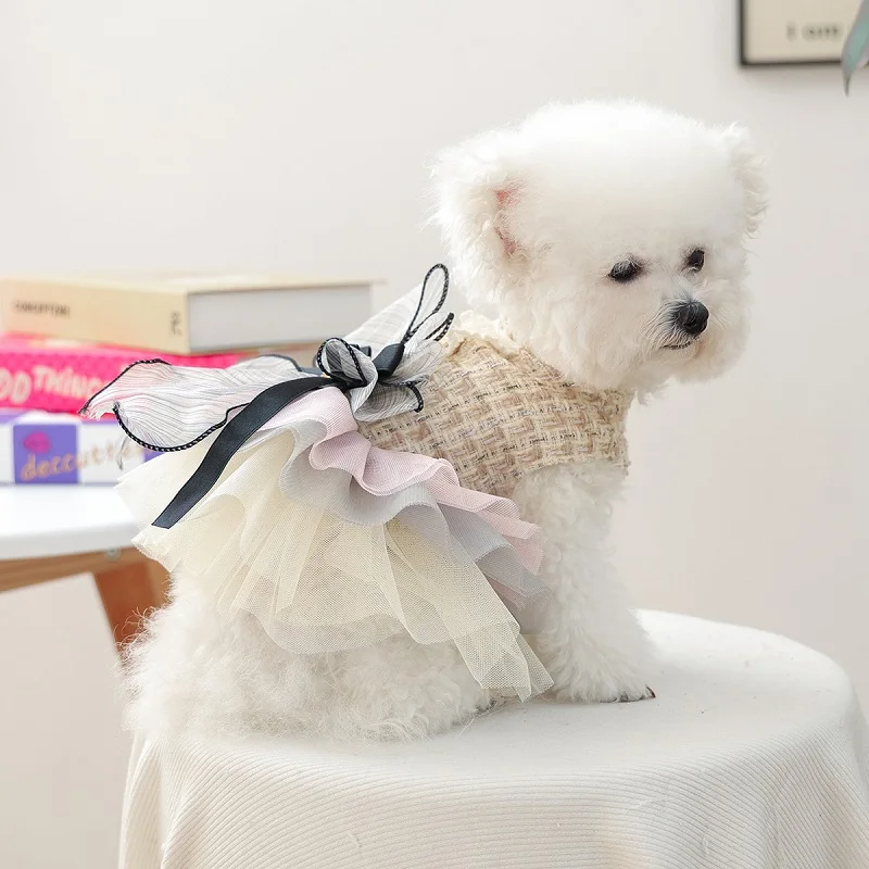 Vestido princesa con lazo para perros mini – Chihuahua y Bichón Maltés - imagen 3